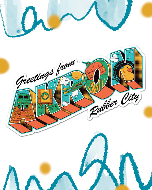 Akron Greetings Sticker