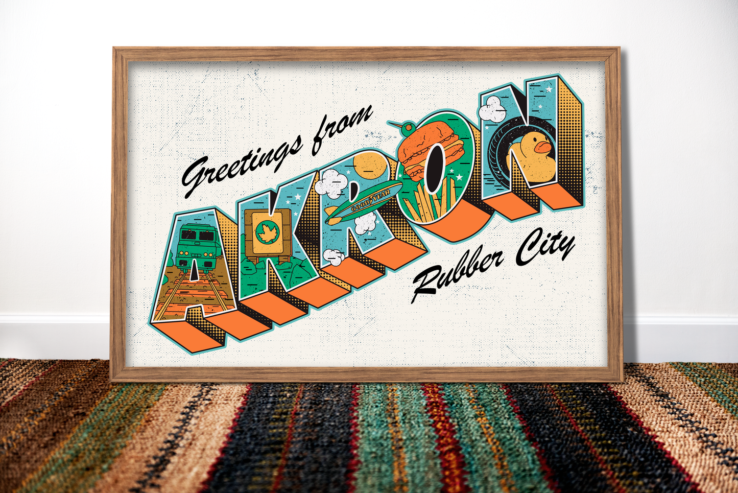 Greetings from Akron Ohio Print