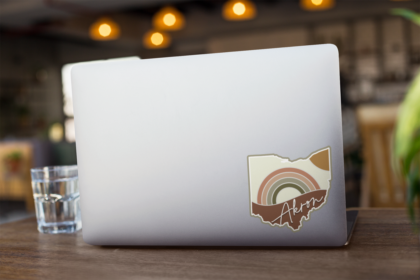 Boho Sunset in Akron Sticker