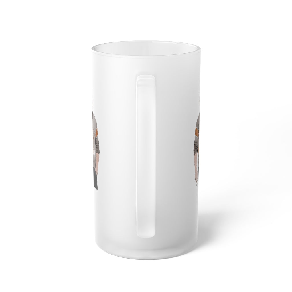 ben affleck sports fan frosted glass beer mug