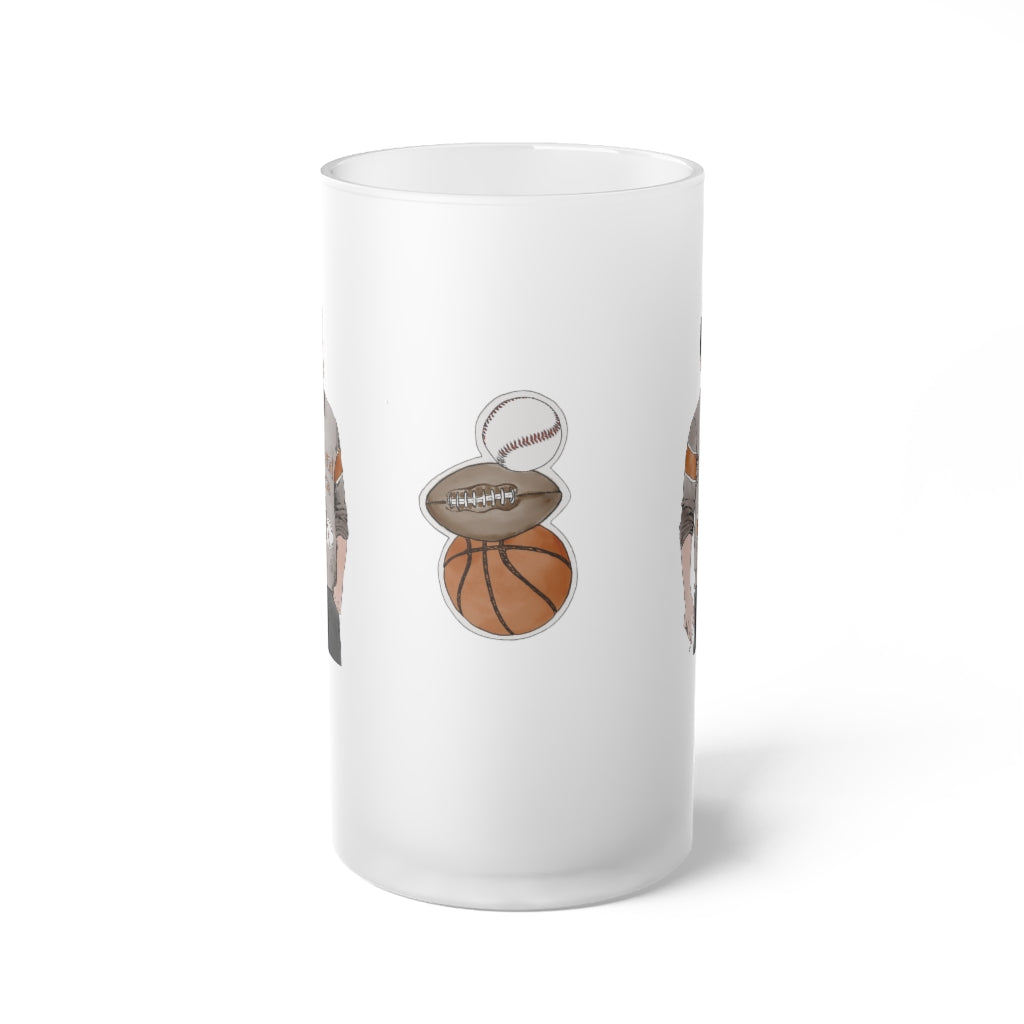 ben affleck sports fan frosted glass beer mug