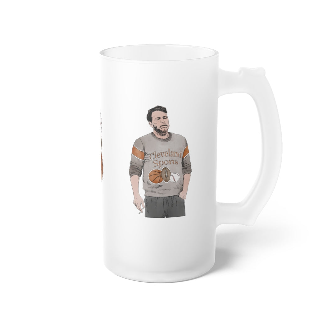 ben affleck sports fan frosted glass beer mug