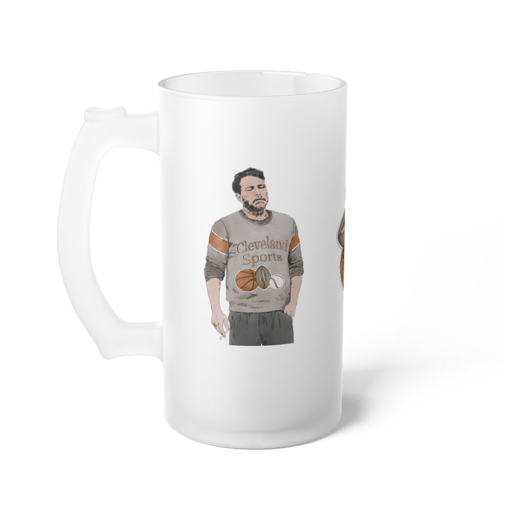 ben affleck sports fan frosted glass beer mug 16oz / frosted