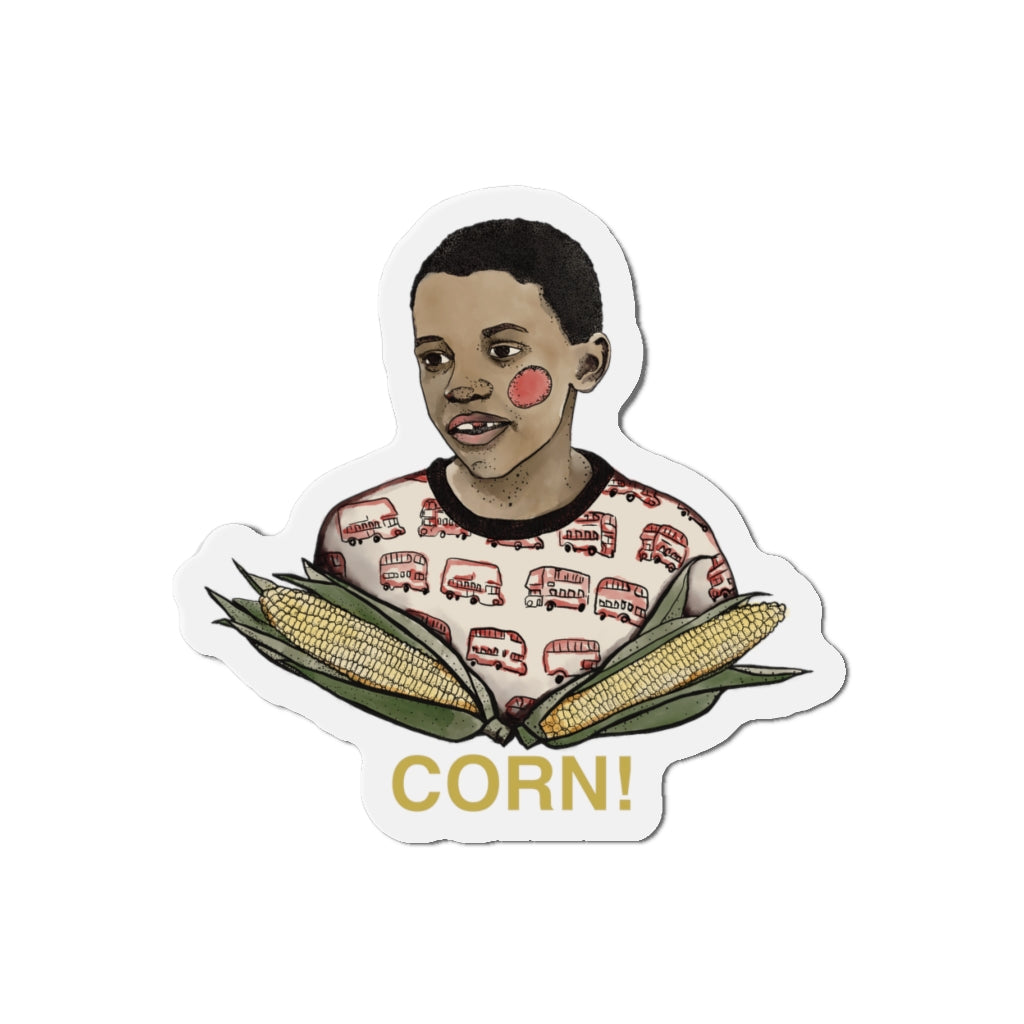wholesome corn kid kiss-cut magnets 2" x 2" / kiss-cut / 1 pc