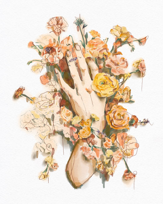 Hand with flowers