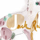 Illustration of a rabbit with colorful watercolor elements and 'Jack Rabbit' text