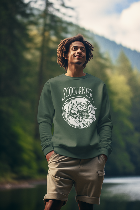 Man wearing Sojourner Truth unisex sweatshirt - green - The truth is powerful and will prevail